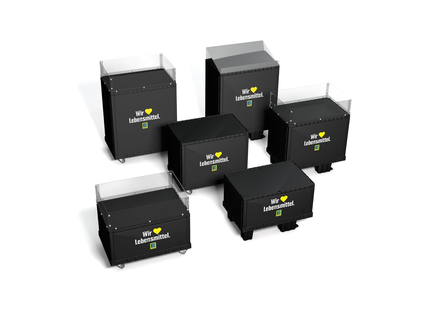 Smart-Display Druck EDEKA schwarz 40 cm mit Kufen