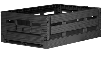 Klappbox in Holzoptik 20x30x11 cm schwarz