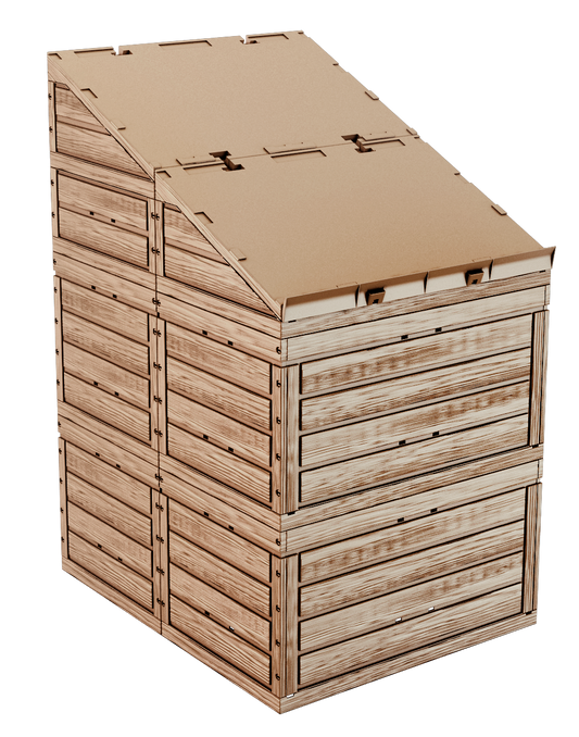 Display in Holzoptik 2er Block 104,3x74 cm