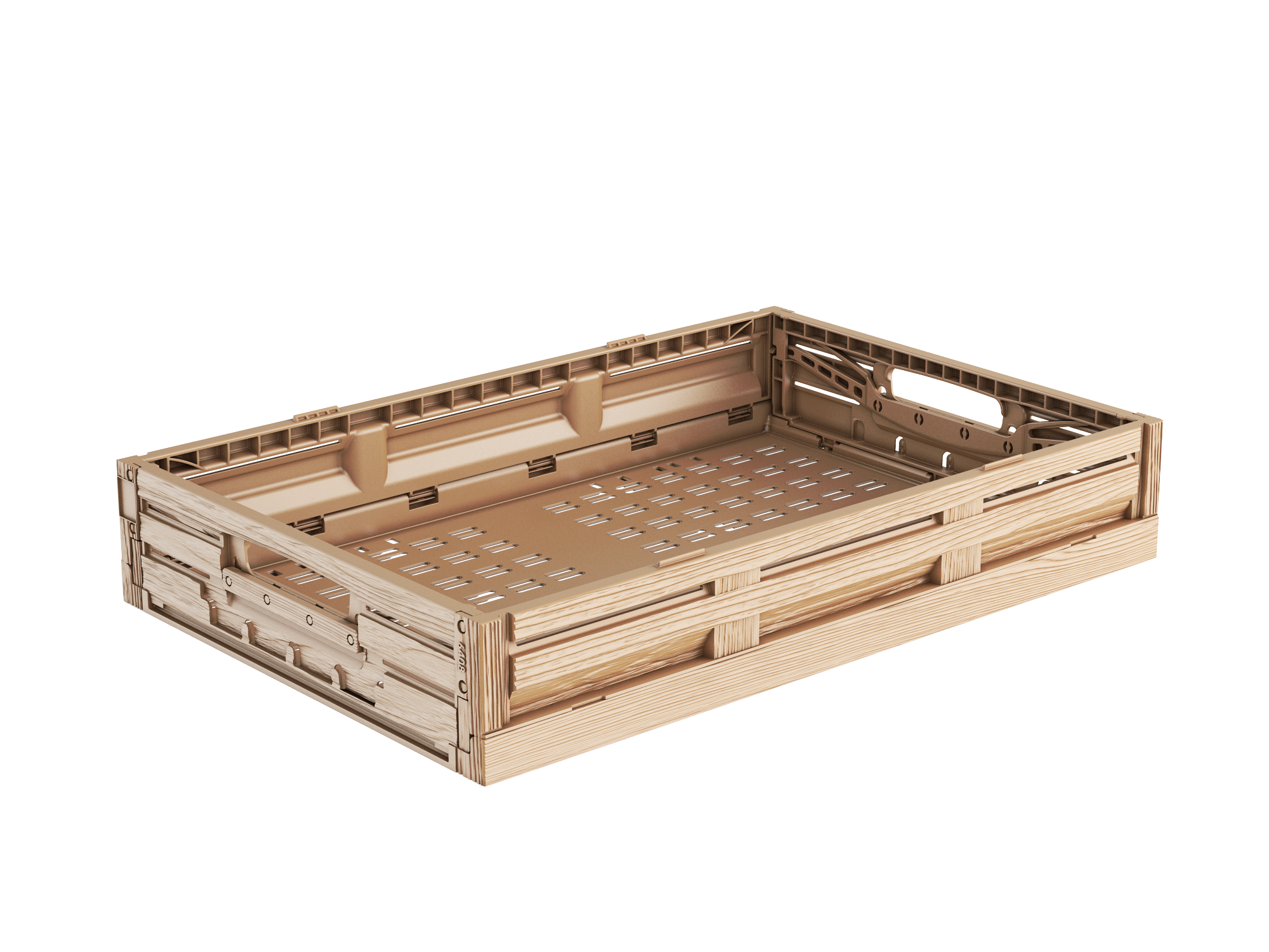 Klappbox in Holzoptik 60x40x12 cm