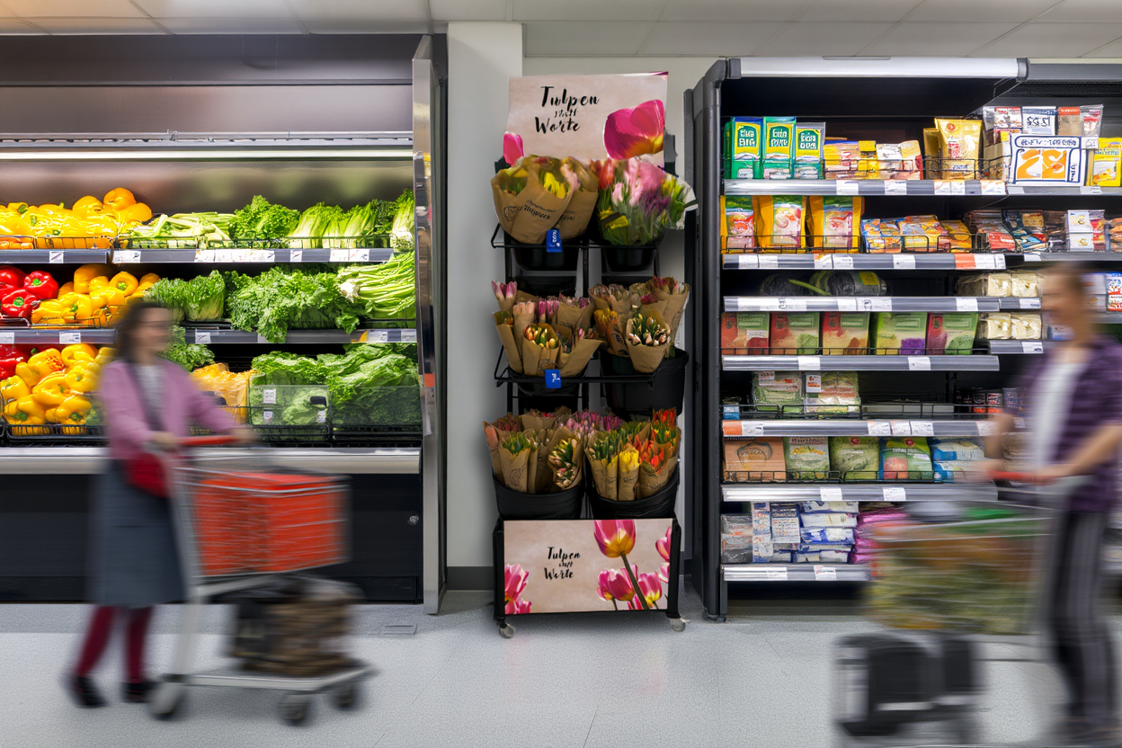 Mobiler Verkaufsständer Concept, Tulpen