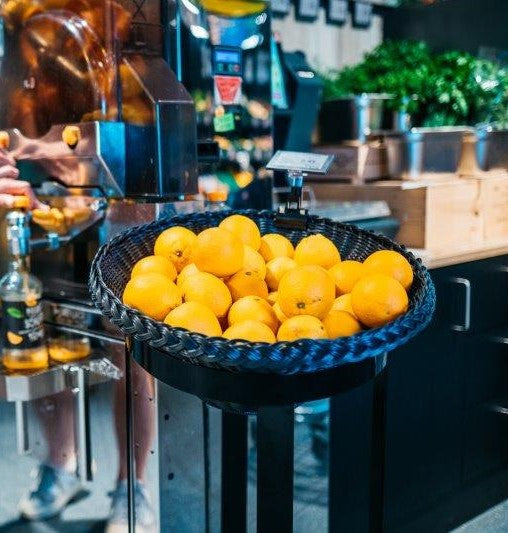 Mobiler Verkaufsständer Rattan 3er