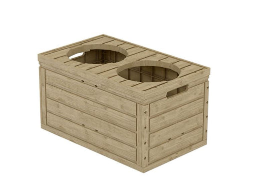 Blumen-Display in Holzoptik 75x60x67 (3-teilig)