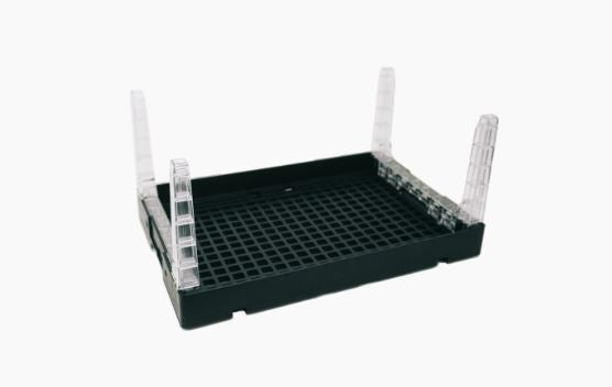 Flex Shelf offen (Set aus 3 Aufsätzen u. 1 Rollwagen)