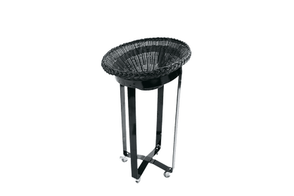 Metallständer 90 cm hoch inkl. 1 Rattankorb (inkl. Rollen)