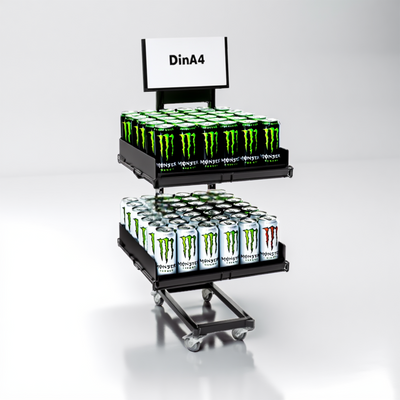 Mobiler Metall Verkaufsständer Variant 2er, Getränke