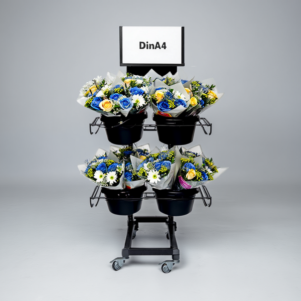 Mobiler Metall Verkaufsständer Variant 2er, Schnittblumen