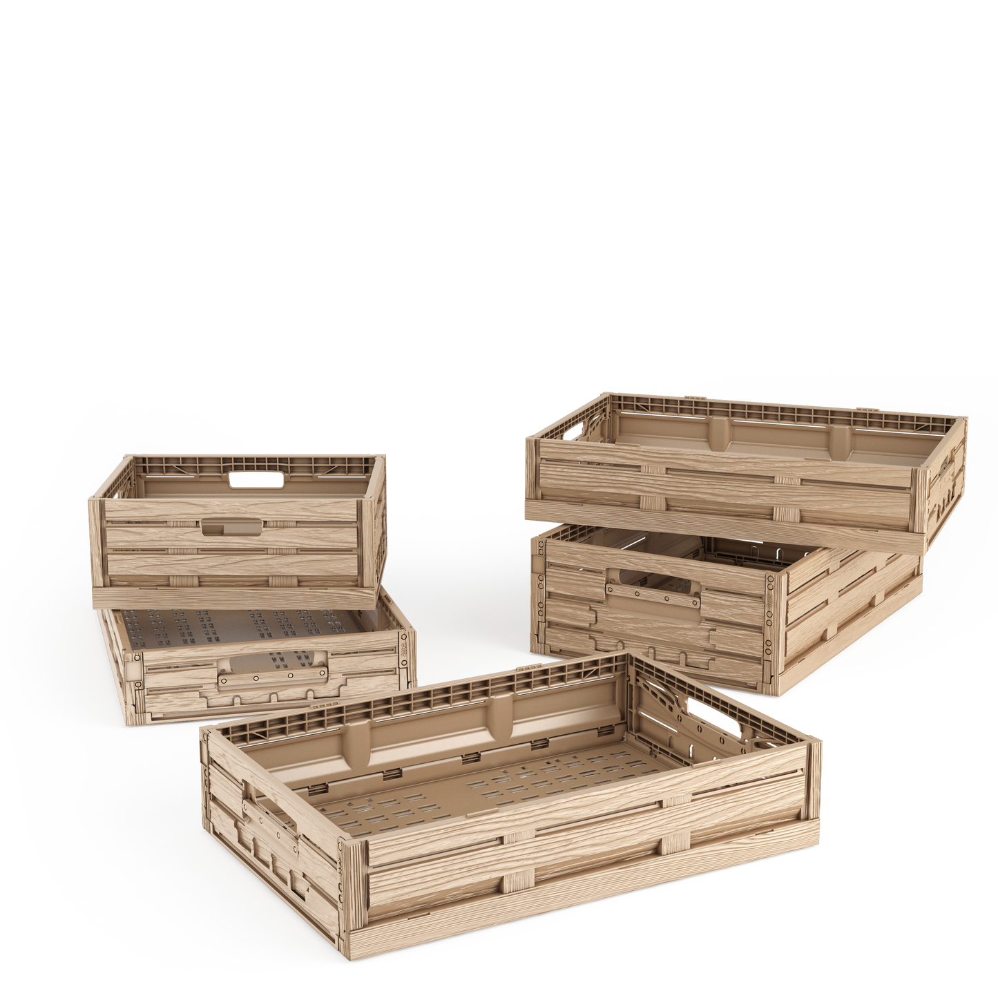 Klappbox in Holzoptik 60x40x12 cm