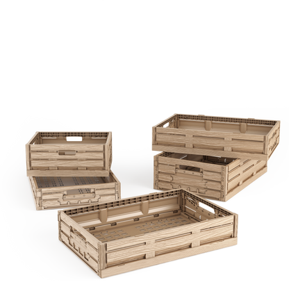 Klappbox in Holzoptik 60x40x12 cm