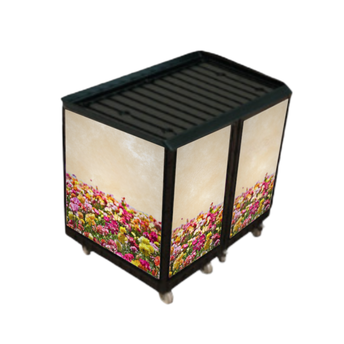 Blumenwanne schwarz 800 x 600 mm