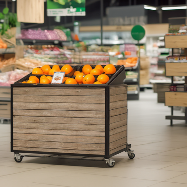 Mob. Präsentationsinsel BASIS 80x60 cm mit Einschubsystem