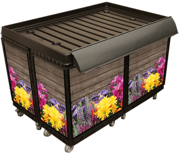 Blumeninsel 120x80 cm 4er Komplettset inkl. Marketing  auf Rollen