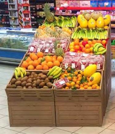 Display in Holzoptik 2er Block 104,3x74 cm