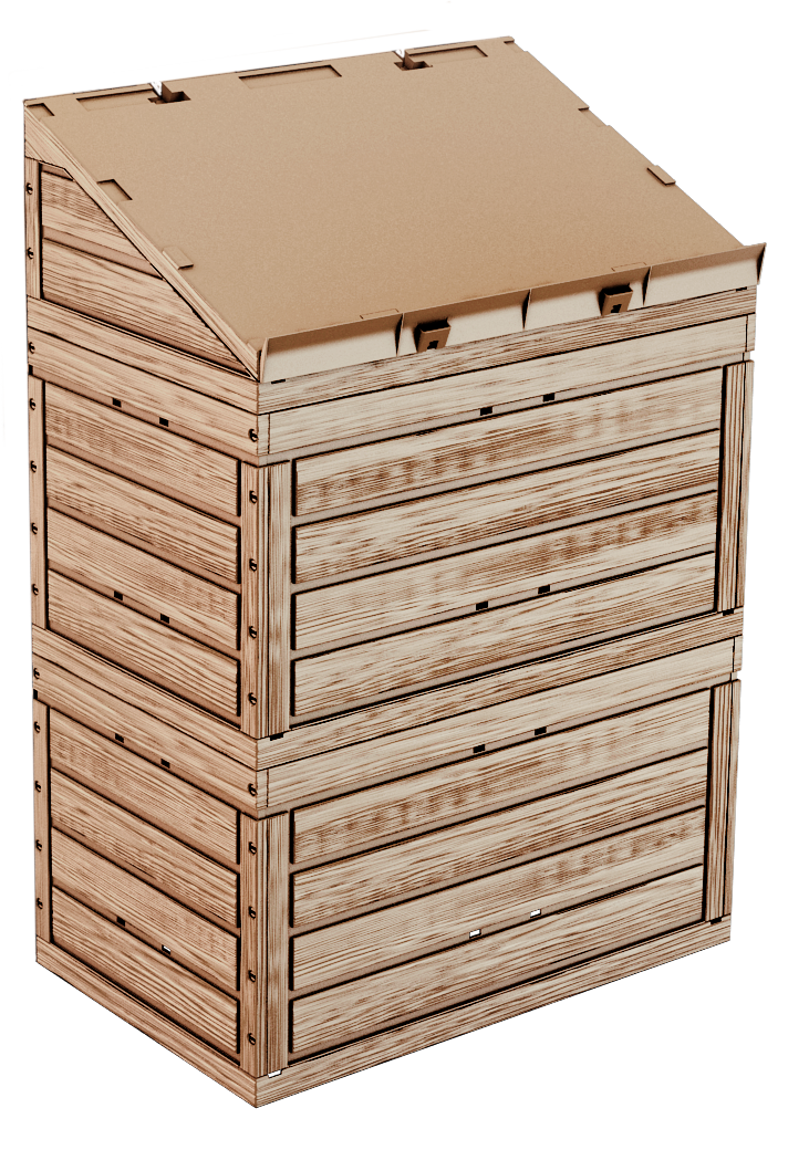 Display in Holzoptik 1er Block 87,8x37 cm