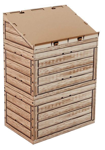 Display in Holzoptik 1er Block 87,8x37 cm