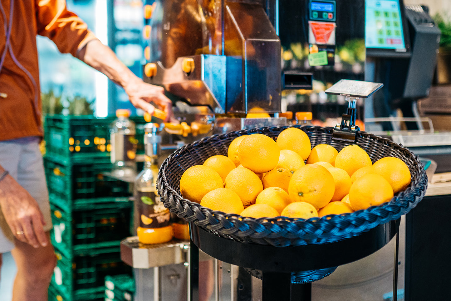 Mobiler Verkaufsständer Rattan 1er