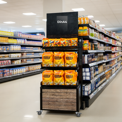 Mobiler Verkaufsständer Concept Trockensortiment (für niedrige Gondelköpfe)