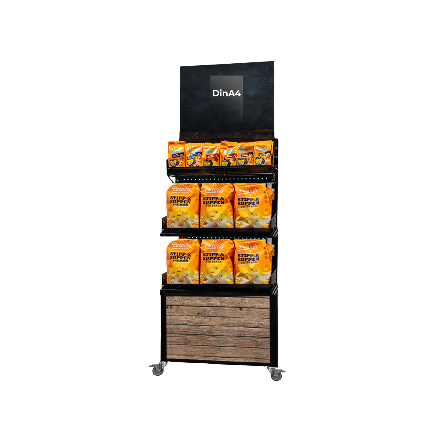 Mobiler Verkaufsständer Concept Trockensortiment (für niedrige Gondelköpfe)