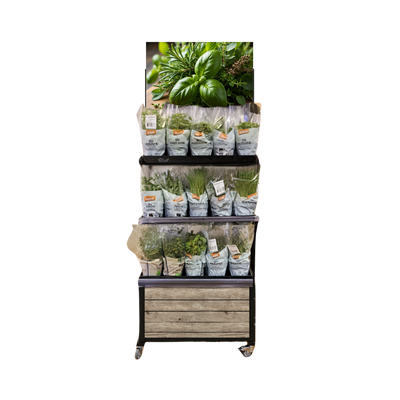 Mobiler Verkaufsständer Concept Topfkräuter / Sprossen