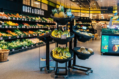 Mobiler Verkaufsständer Rattan 2er