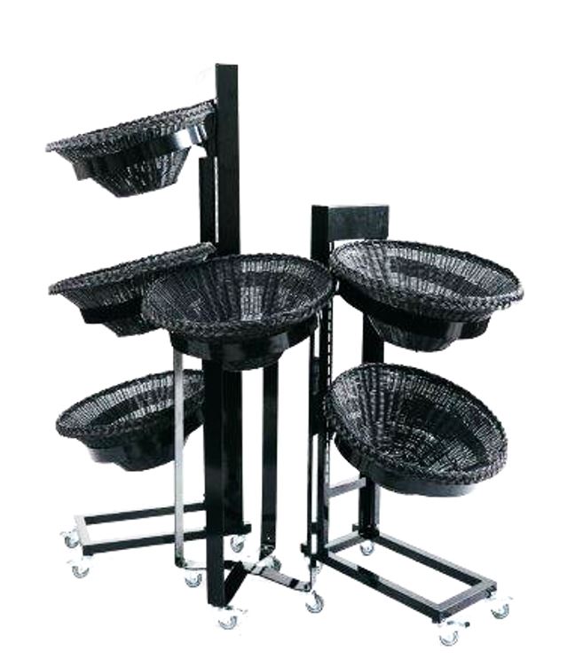 Mobiler Verkaufsständer Rattan 2er