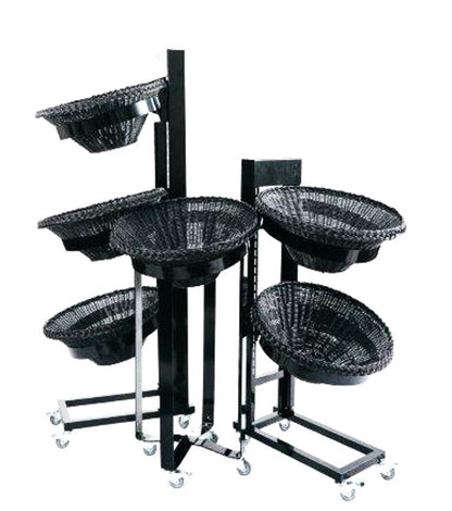 Mobiler Verkaufsständer Rattan 2er