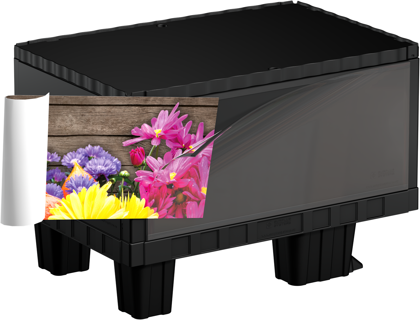 Smart-Display schwarz 40 cm ohne Logo/Druck auf Kufen