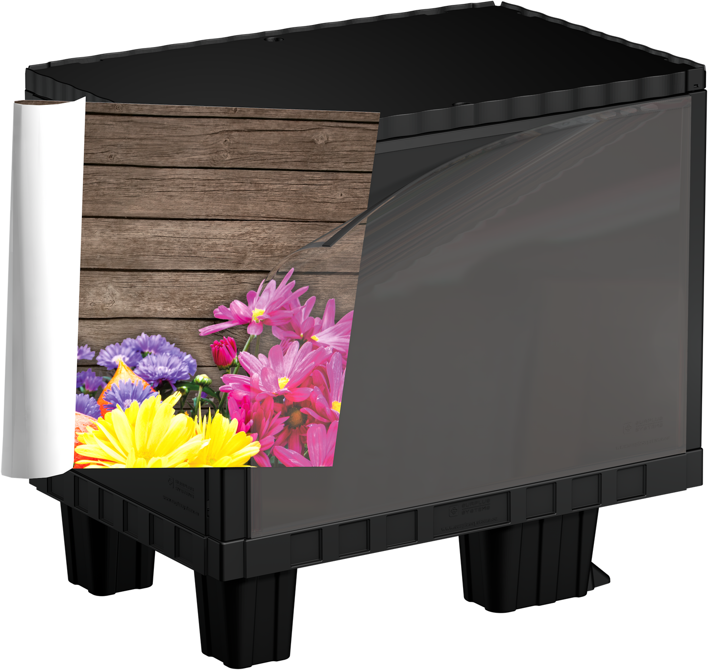 Smart-Display schwarz 55 cm ohne Logo/Druck mit Kufen