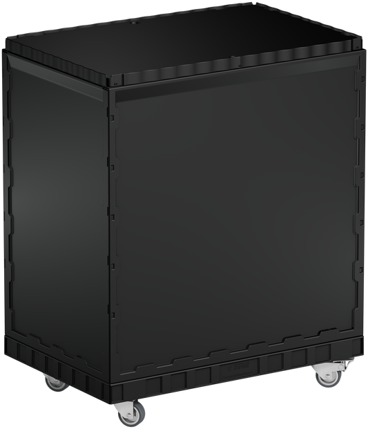 Smart-Display schwarz 75 cm ohne Logo/Druck mit Rollen