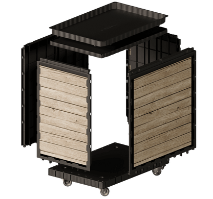 Smart-Display schwarz 75 cm ohne Logo/Druck mit Kufen