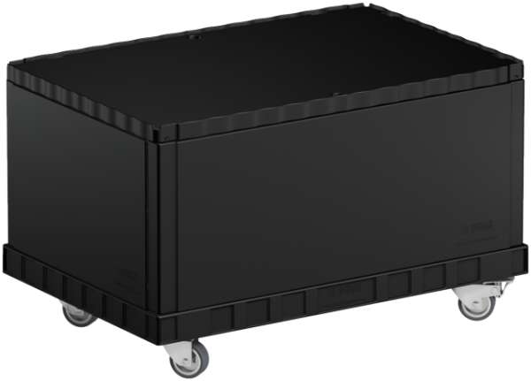 Smart-Display schwarz 40 cm ohne Logo/Druck mit Rollen