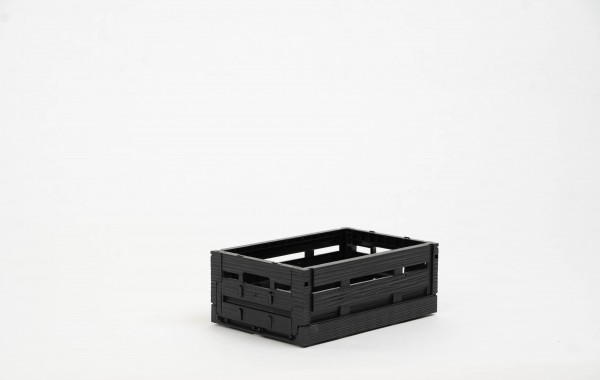 Klappbox in Holzoptik 20x30x11 cm schwarz