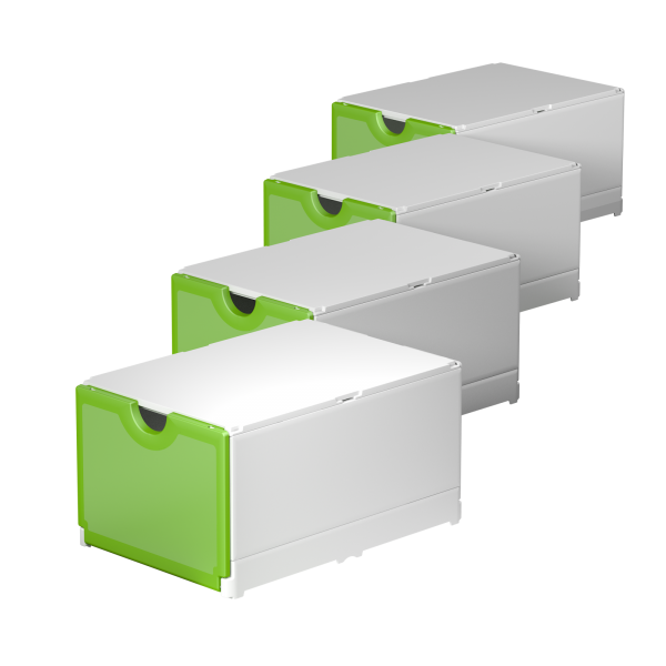 Storage Superb white - Front mintgreen