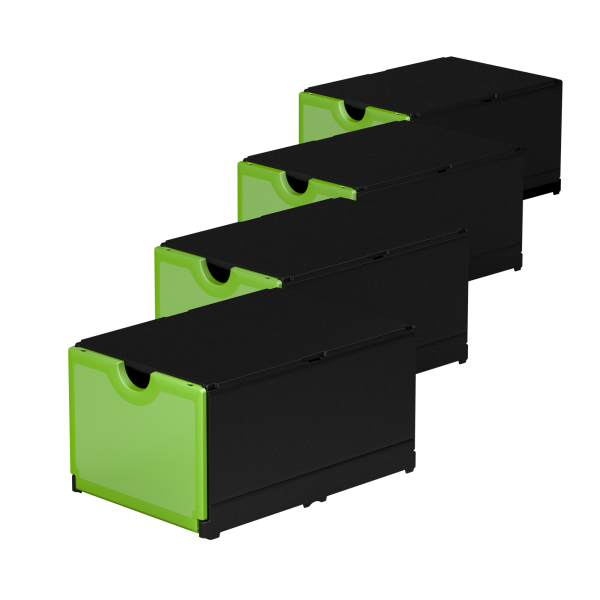 Storage Superb black - Front mint green
