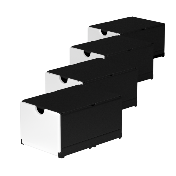 Plusbox black - Front white